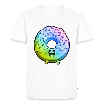Donut Comic Coloré - T-shirt Premium bio Homme - blanc - Devant - Nico (187cm)