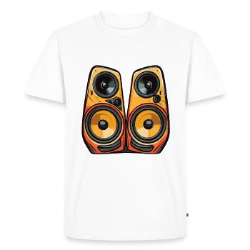 Musique Boxe Symbole Basse - T-shirt Premium bio Homme - blanc - Devant - Nico (187cm)