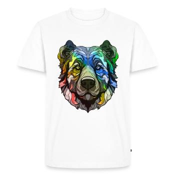 Kangal Dog Head Colorful - Men's Premium Organic T-Shirt - white - Front - Nico (187cm)
