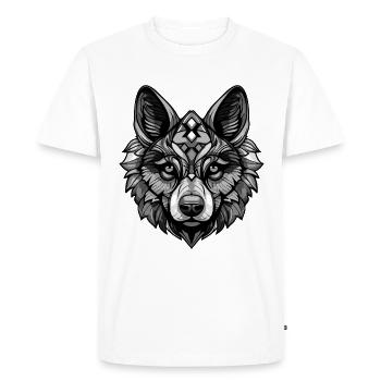 Chien Akita - T-shirt Premium bio Homme - blanc - Devant - Nico (187cm)