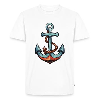 Anchor Harbour - Men's Premium Organic T-Shirt - white - Front - Nico (187cm)