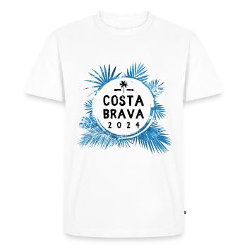 Costa Brava 2024 Coloré - T-shirt Premium bio Homme - blanc - Devant - Nico (187cm)