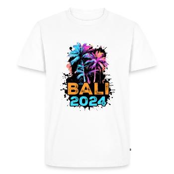 Visite de Bali 2024 - T-shirt Premium bio Homme - blanc - Devant - Nico (187cm)