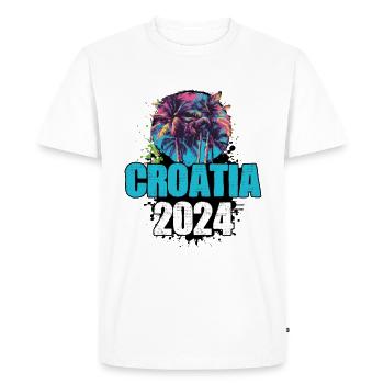 Croatia 2024 Travel Tour Team - Men's Premium Organic T-Shirt - white - Front - Nico (187cm)