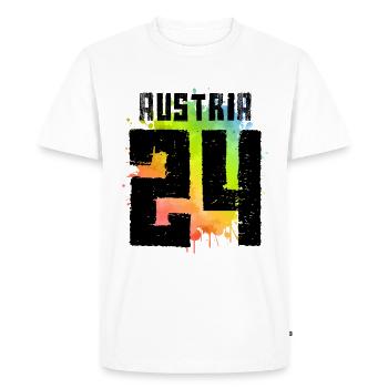 Austria 24 Jersey 2024 Austria - Men's Premium Organic T-Shirt - white - Front - Nico (187cm)
