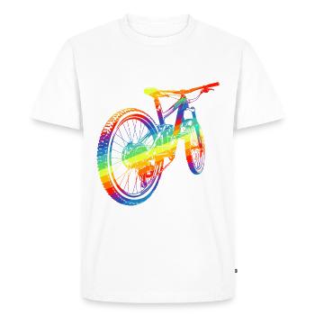 BMX Bike Colorful - Men's Premium Organic T-Shirt - white - Front - Nico (187cm)