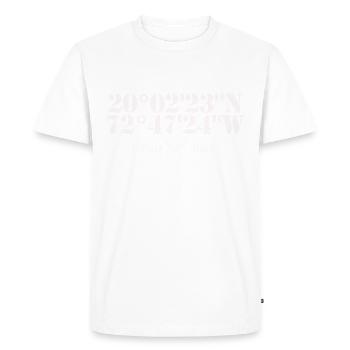 Tortuga Island - Men's Premium Organic T-Shirt - white - Front - Nico (187cm)
