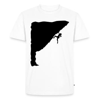 Climber - Men's Premium Organic T-Shirt - white - Front - Nico (187cm)