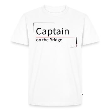 Capitaine sur le pont - T-shirt Premium bio Homme - blanc - Devant - Nico (187cm)