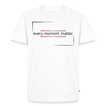 every.moment.matter - Men's Premium Organic T-Shirt - white - Front - Nico (187cm)