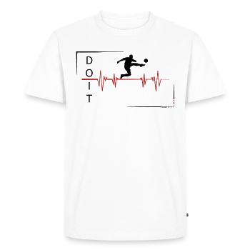 Footballer - Pulse - Men's Premium Organic T-Shirt - white - Front - Nico (187cm)