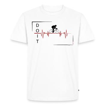 Cyclists - Pulse - Men's Premium Organic T-Shirt - white - Front - Nico (187cm)