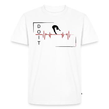 Diver - Pulse - Men's Premium Organic T-Shirt - white - Front - Nico (187cm)
