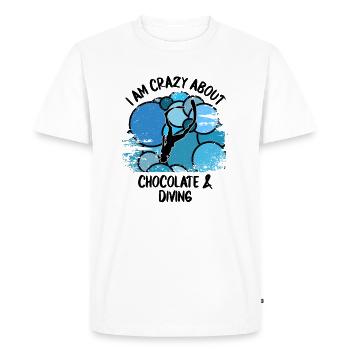 Plongeurs Plongée sous-marine Plongée sous-marine Plongée sous-marine - T-shirt Premium bio Homme - blanc - Devant - Nico (187cm)