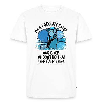 Plongeurs Plongée sous-marine Plongée sous-marine Plongée sous-marine - T-shirt Premium bio Homme - blanc - Devant - Nico (187cm)