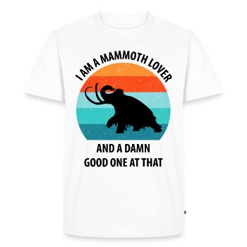 Funny Mammoth Stone Age Ice Age Design Prehistoric - Men's Premium Organic T-Shirt - white - Front - Nico (187cm)