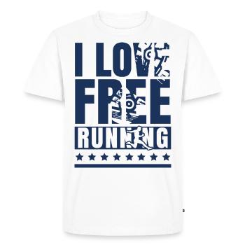 I love Parkour Free Running Runner Freerunning - Men's Premium Organic T-Shirt - white - Front - Nico (187cm)
