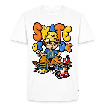 Skateboard and graffiti - Men's Premium Organic T-Shirt - white - Front - Nico (187cm)
