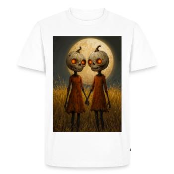 Moonlit Pumpkin Twins - Men's Premium Organic T-Shirt - white - Front - Nico (187cm)