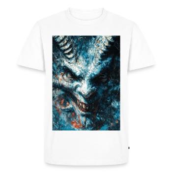 Portrait de Greywyrm féroce - T-shirt Premium bio Homme - blanc - Devant - Nico (187cm)