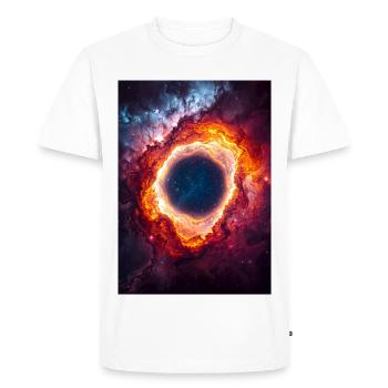 Celestial Ring Nebula Glow - Men's Premium Organic T-Shirt - white - Front - Nico (187cm)