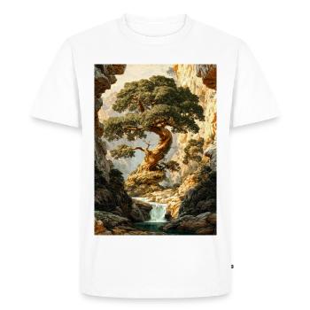 Ancient Tree in Canyon Falls - Men's Premium Organic T-Shirt - white - Front - Nico (187cm)