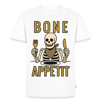 Appetit en os - Halloween 2025 - T-shirt Premium bio Homme - blanc - Devant - Nico (187cm)