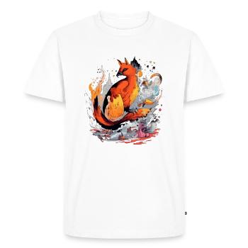 Ricky le phoenix - T-shirt Premium bio Homme - blanc - Devant - Nico (187cm)
