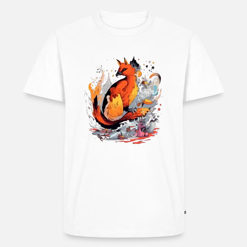 Ricky der Phönix - Männer Premium Bio T-Shirt - Weiß