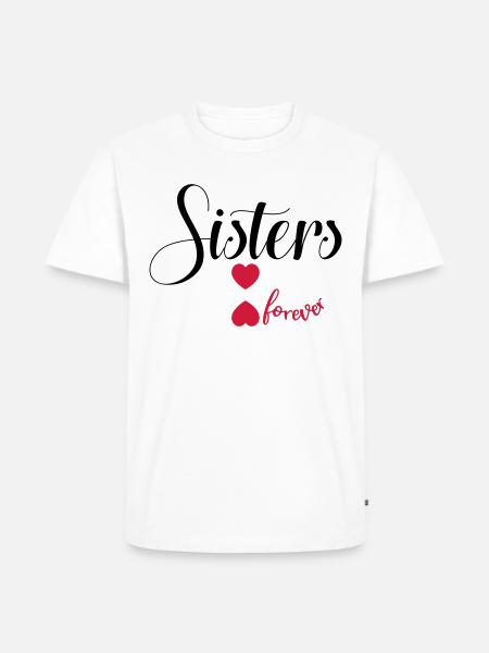 Zussen voor altijd - BFF Sisters forever - Mannen Premium Bio T-shirt - wit