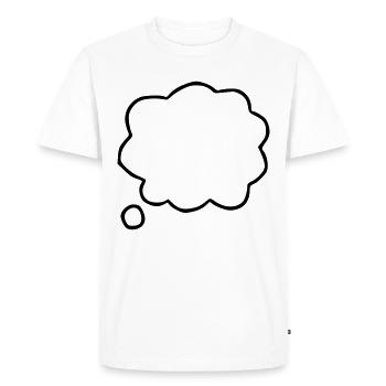 Emoji Thought Bubble Sketch Black - Men's Premium Organic T-Shirt - white - Front - Nico (187cm)