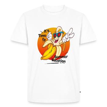 Cool Banana Summer Sea Holiday - Men's Premium Organic T-Shirt - white - Front - Nico (187cm)