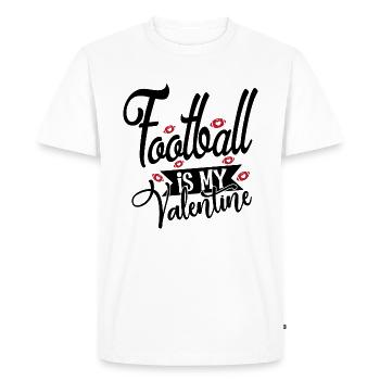 Le football est ma Saint-Valentin - Football américain - T-shirt Premium bio Homme - blanc - Devant - Nico (187cm)