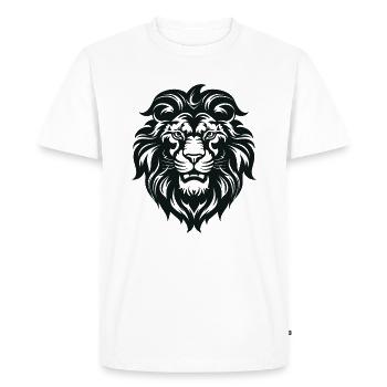 Lion Africa Animal Motif Wildlife Animal Safari Holiday - Men's Premium Organic T-Shirt - white - Front - Nico (187cm)