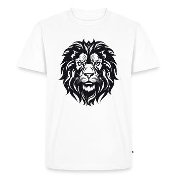 Lion Africa Animal Motif Wildlife Animal Safari Holiday - Men's Premium Organic T-Shirt - white - Front - Nico (187cm)