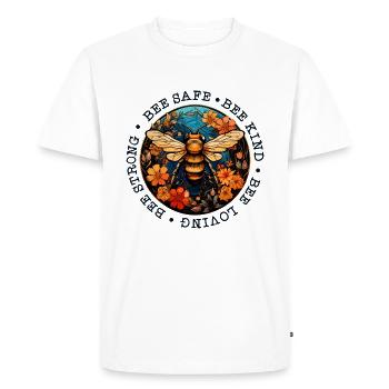 Bee Art Beekeeper Bee Whisperer Saying Sayings - Men's Premium Organic T-Shirt - white - Front - Nico (187cm)