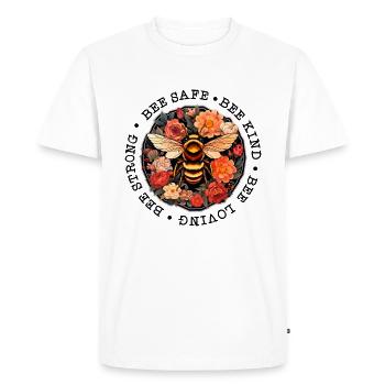 Bee Art Beekeeper Bee Whisperer Saying Sayings - Men's Premium Organic T-Shirt - white - Front - Nico (187cm)