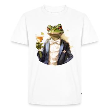 Cool Frog Frogs Funny Animals - Men's Premium Organic T-Shirt - white - Front - Nico (187cm)