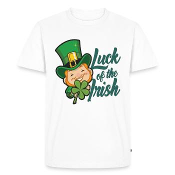 Leprechaun Leprechaun Saint-Patrick Irlande - T-shirt Premium bio Homme - blanc - Devant - Nico (187cm)