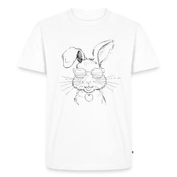 Funny Bunny Cute Rabbit Bunny Gift - Men's Premium Organic T-Shirt - white - Front - Nico (187cm)