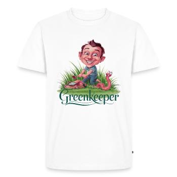 Greenkeeper Lawn Mower Gardener Garden Gift Idea - Men's Premium Organic T-Shirt - white - Front - Nico (187cm)