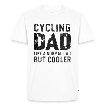 Bicycle Saying Dad Mountain Bike Cycling - Men's Premium Organic T-Shirt - white - Front - Nico (187cm)