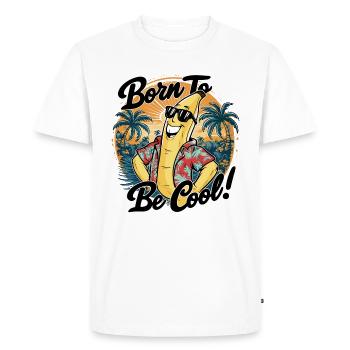 Drôle de banane avec un dicton pour les vacances - T-shirt Premium bio Homme - blanc - Devant - Nico (187cm)