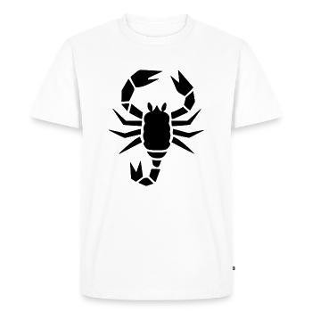 Art animalier abstrait du zodiaque Scorpion - T-shirt Premium bio Homme - blanc - Devant - Nico (187cm)