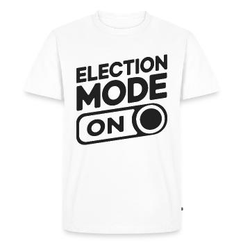 Mode électoral activé - T-shirt Premium bio Homme - blanc - Devant - Nico (187cm)