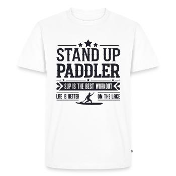 Stand Up Paddler - T-shirt Premium bio Homme - blanc - Devant - Nico (187cm)