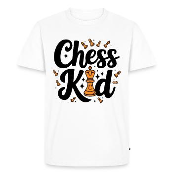 Chess Kid Chess Kids Dictons Citations - T-shirt Premium bio Homme - blanc - Devant - Nico (187cm)