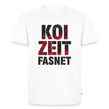 Koi Zeit Fasnet - Carnaval Carnaval - T-shirt Premium bio Homme - blanc - Devant - Nico (187cm)