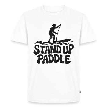SUP Stand Up Paddle - T-shirt Premium bio Homme - blanc - Devant - Nico (187cm)