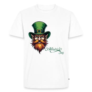 Leprechaun St. Patrick's Day - Irish Happiness - Men's Premium Organic T-Shirt - white - Front - Nico (187cm)
